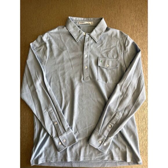 Criquet Long Sleeve Players Shirt Mr. Freeze Blue Large New - Picture 1 of 5